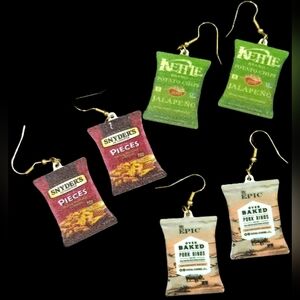 Snack-Themed Earrings Set